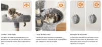 FEANDREA Árbol para Gatos, XXL, 164 cm, Gris Claro - details 1