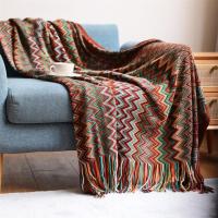 Manta De Terciopelo Bohemio Con Borlas Para Decoración De Sofa Y Cama Manta Suave Y Cálida Manta De Hogar De 127X152CM - details 8
