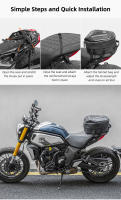 Bolsa De Motocicleta Para Asiento Trasero Impermeable Con Funda De Lluvia Y Diseño De Fibra De Carbono Bolsa De Almacenamiento Rígida Para Viaje Y Casco De Motocicleta - details 2