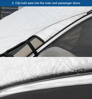 BLALION Cubierta De Escarcha Para Parabrisas De Coche Protección Invernal Anticongelante Para Ventana Delantera Universal Para Sedán SUV Hatchback Con Agujero Para Cámara De Dashboard - details 15