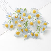 10pcs Flores Artificiales Blancas Belleza Seda Crisantemo Simulación Margarita Flores Falsas Decoración Para Hogar Jardín Oficina - details 8
