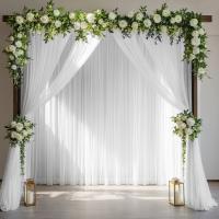 Cortinas De Boda Elegantes Y Nobles (150x300cm) Hexagonales Para Decoración De Eventos Y Fiestas Material De Poliéster Translúcido - details 0