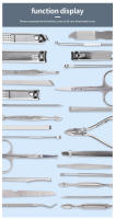 Kit De Manicura Y Pedicura En Acero Inoxidable Herramientas De Cuidado De Uñas Y Pies Incluye Tijeras De Cutícula Y Afeitadora De Pies Vchose - details 9