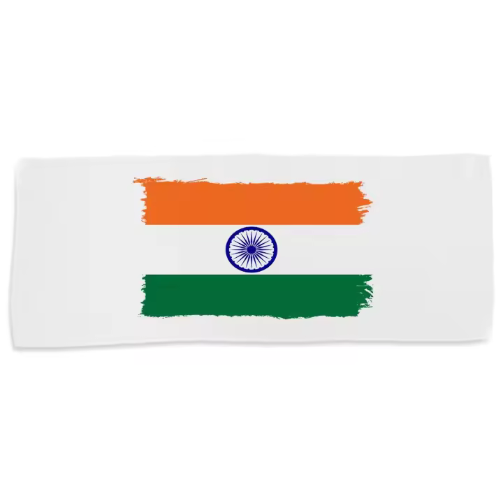 MERCHANDMANIA TOALLA MEDIANA GIMNASIO ABSORBENTE bandera india pais gobierno indú indios suave con bolsita - 1