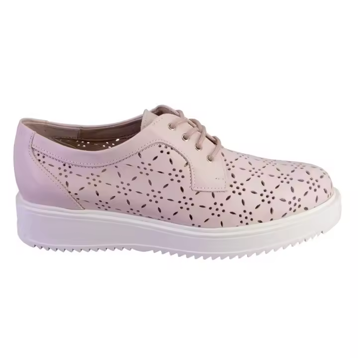 PITILLOS 10383 Zapatos con cordones de mujer nude PIEL 525 - 1
