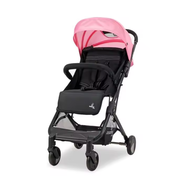 Silla de paseo Flight Negro-Rosa Asalvo - Cómoda y elegante para paseos con estilo - 1