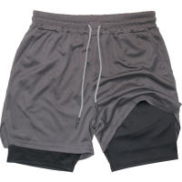 Shorts De Compresión Para Hombre 2-en-1 Shorts De Playa Con Capa Doble Fitness Y Correr Secado Rápido Pantalones Deportivos Estampados Verano - details 15