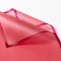 4pcs/Pack Papel De Embalaje De Flores Rosa Sólido Mate Transparente Hidratado Para Regalos Y Bouquets De Floristería - details 7