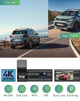 Cámara De Coche 4K 2160P Mini DVR Con Doble Lente Soporte WIFI GPS Registros De Video Negro Bocina Visión Nocturna Dashcam - details 0
