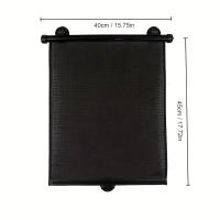Cortina De Sol Retráctil Para Coche 1pc Cortinas De Ventana Lateral Para Bloquear El Sol Y La Calor Material Plástico Delgado - details 2