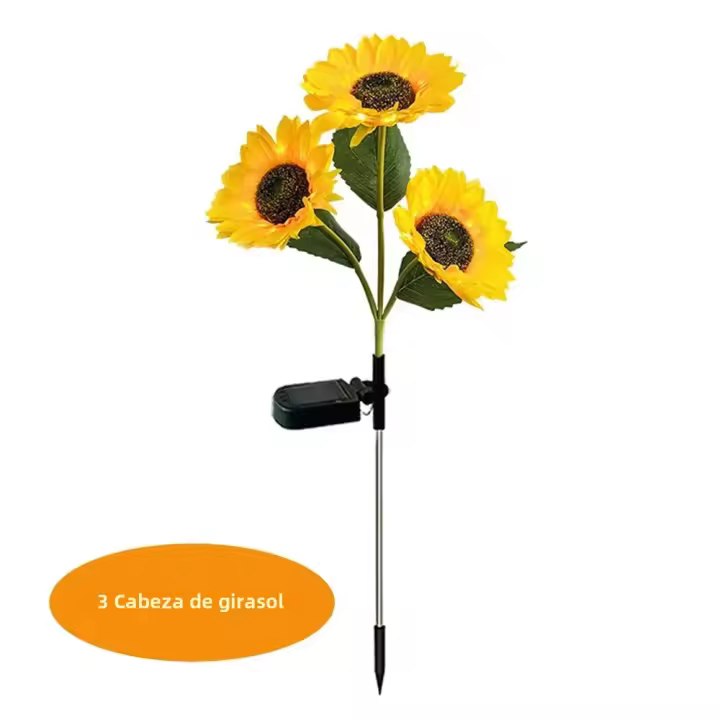 Lámpara Solar LED En Forma De Girasol Iluminación Decorativa Para Jardín Impermeable Luz De Paisaje Para Decoración Del Hogar - 1