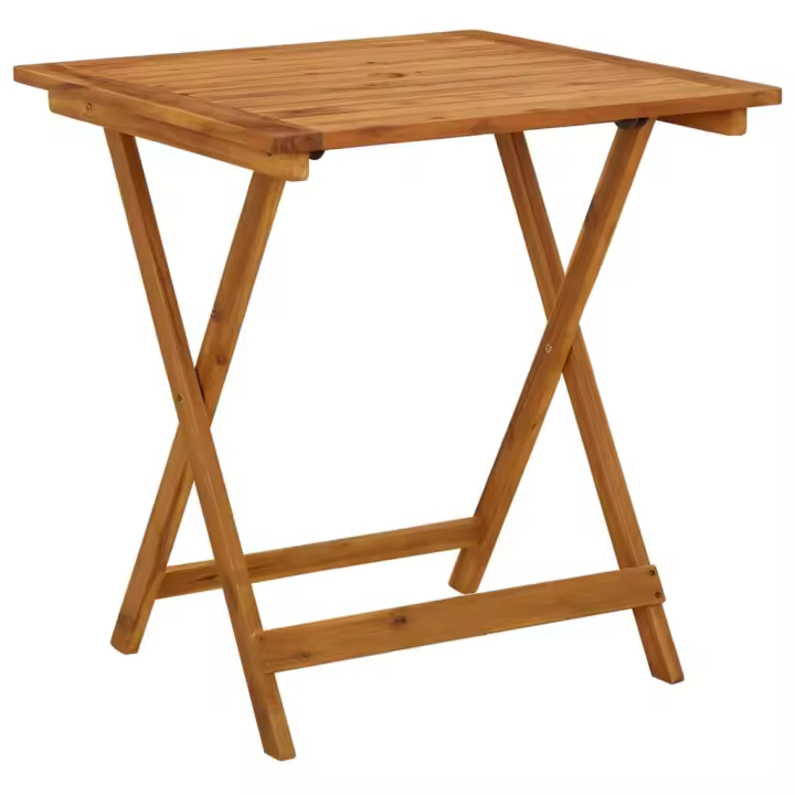 Mesa plegable de Jardín de Madera maciza de Acacia 70x70x75cm - 1