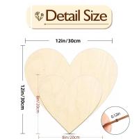 Colgante De Madera En Forma De Corazón 1pc Regalo Para Amigos Cumpleaños Regalo De Amistad Placa Colgante De Madera Irregular - details 1