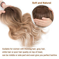Benehair Extension De Cabello Sintético 18'' Con Franja Ondulado Corporal Para Mujeres Piezas De Cabello Adicional Volumen Longitud Base 6x6 Pulgadas - details 3