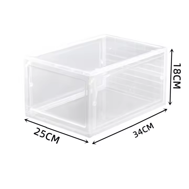Zapatero plegable para el hogar, caja zapatos ,caja plastico cajone caja de almacenamiento de plástico transparente, organizador de zapatos, Zapatero de almacenamiento para zapatos de baloncesto, tacones altos - 1
