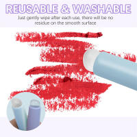 2pcs Pinceles De Uñas De Silicona Cabeza Plana Y Afilada Brochas De Maquillaje Reutilizables Para Arte De Uñas Y Gradient Ombre - details 3