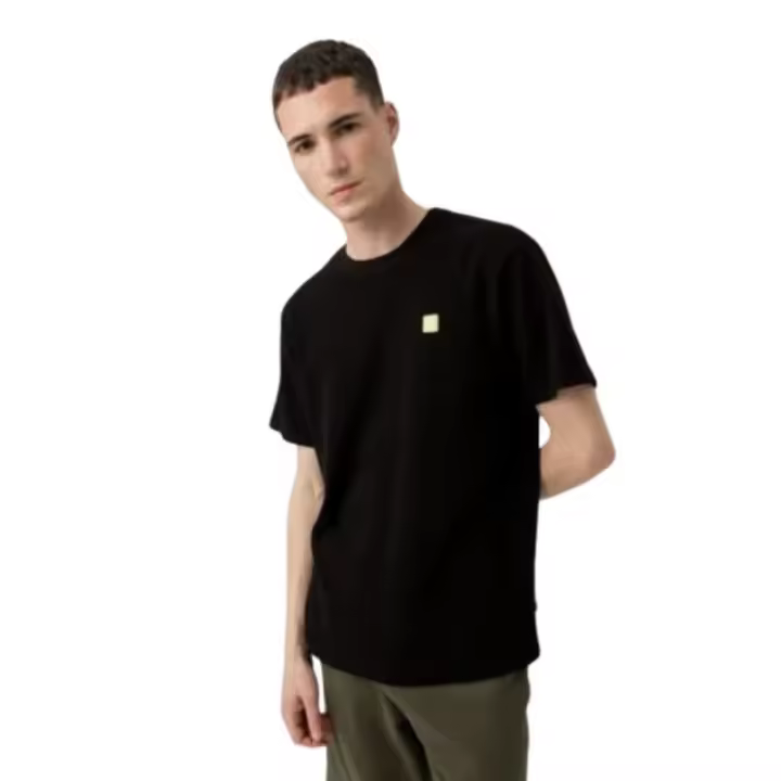 TIFFOSI - Camiseta Hombre - Negra, Logo Verde, Oversize - 1
