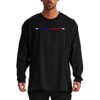 Camiseta Deportiva De Correr Para Hombres Suelta Y Oversize Algodón Transpirable Manga Larga Estilo Hip-Hop Para Gimnasio Y Fitness Con Estampado De París - details 1
