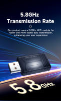 Adaptador Inalámbrico 2en1 HEYINCAR Para Android Auto Y CarPlay 2.4G & 5.8Ghz WiFi BT Conexión Automática BT Para Coches Con Cable - details 6