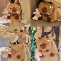 Mochila De Peluche Con Patrón De Caimán De Peluche Estilo Sencillo Para Mujer Mochila De Hombro Con Cierre De Cremallera Material Principal Algodón - details 3
