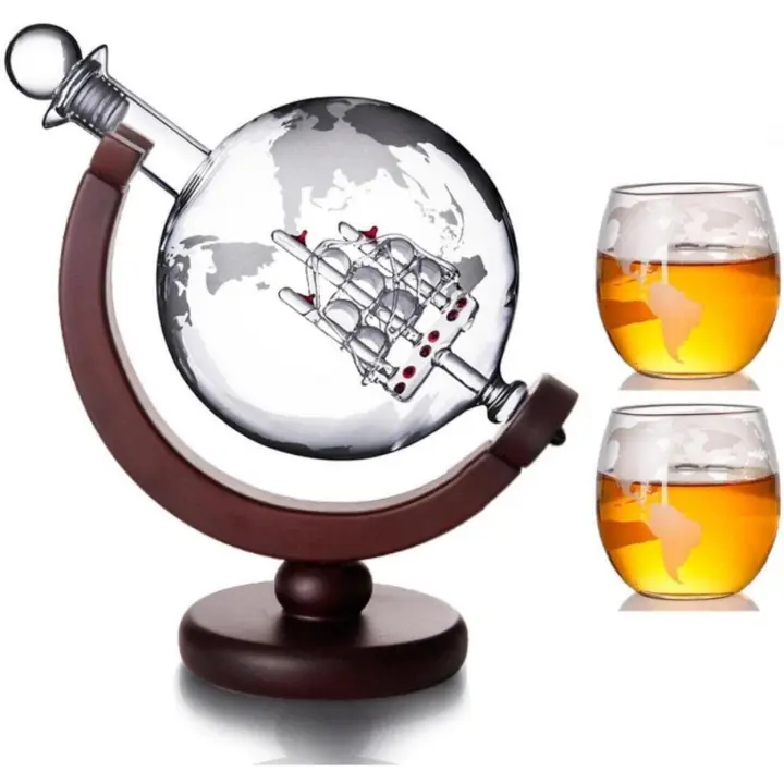 Juego de decantador de whisky (850 ml) Set De Regno de whiskey para helbres-Accesorios para bar en el hogar - 1