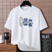 Camiseta De Algodón Para Hombre Verano 2025 Manga Corta Casual Oversized Deportiva Imprimida Para Parejas Camisetas Transpirables Y De Wicking De Humedad - details 5