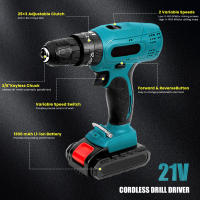 650W taladro eléctrico, 10mm,2 velocidades destornillador eléctrico inalámbrico, herramienta doméstica DIY para batería de 18V-21V - details 0