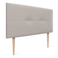 DHOME Cabecero de Lino Natural con Botones y Patas de Madera Cabezal Tapizado Cama Dormitorio Moderno - details 0