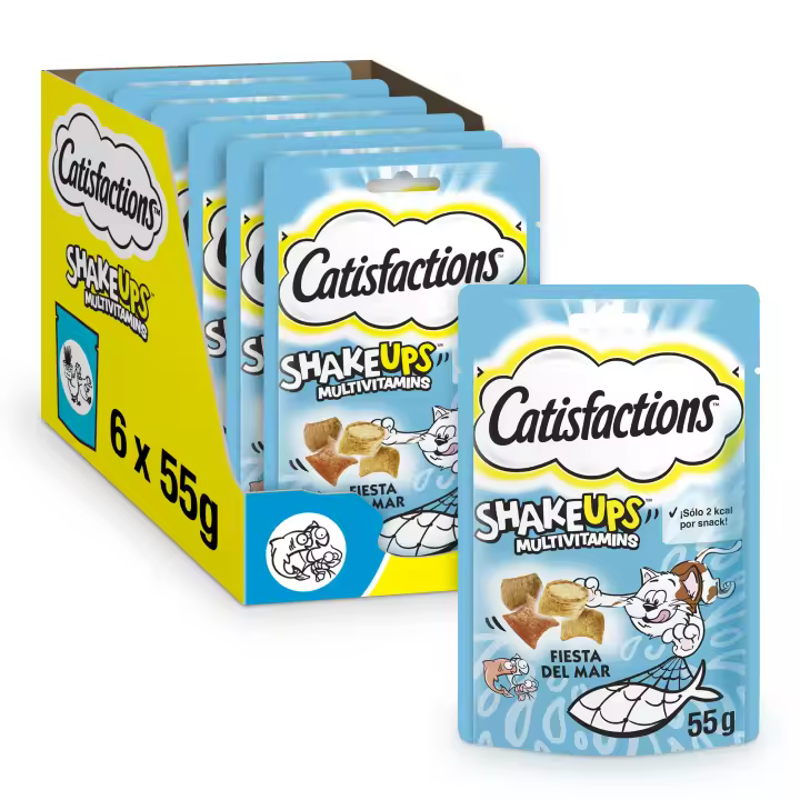 Catisfactions Premios para Gatos Sabor Fiesta del Mar (6 x 55g) - 1