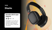 VOSS Auriculares Inalámbricos VS300 Negro, Cancelación Activa de Ruido hasta 30 dB, Bluetooth 5.3, Batería de 560 mAh - details 1