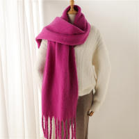 Nueva Bufanda Gruesa Para Mujer De Otoño Invierno 240x38cm Estilo Fashion Suave Y Cálida Con Borlas Mohair Para Europa Y América - details 12