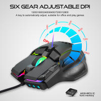 Ratón De Juego Con 10 Botones 12800 DPI USB Retroiluminado RGB Programable Para Laptop PC Y Desktop Accesorios De Computadora - details 6