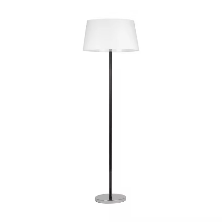Lámpara de Pie Barnaba, Metal, Blanco, 50x50x160 cm - 1