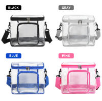 Bolsa de almacenamiento de gran capacidad, sencilla y elegante, bolsa de cosméticos, neceser, bolso de mensajero de hombro, bolsa de almuerzo transparente - details 3
