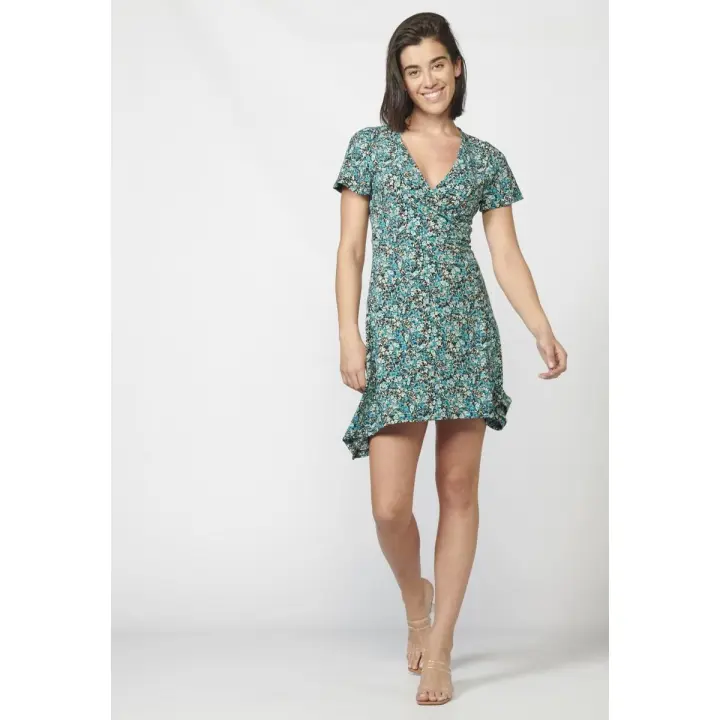 Koroshi Vestido de manga corta con escote en pico | Ropa casual - 1