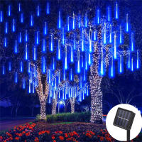 Luces De Cadena Solares LED De Show De Meteoros Guirnalda De Hadas Para Decoración De Navidad Árbol De Navidad Jardín Exterior 8 Tubos 30/50cm - details 1