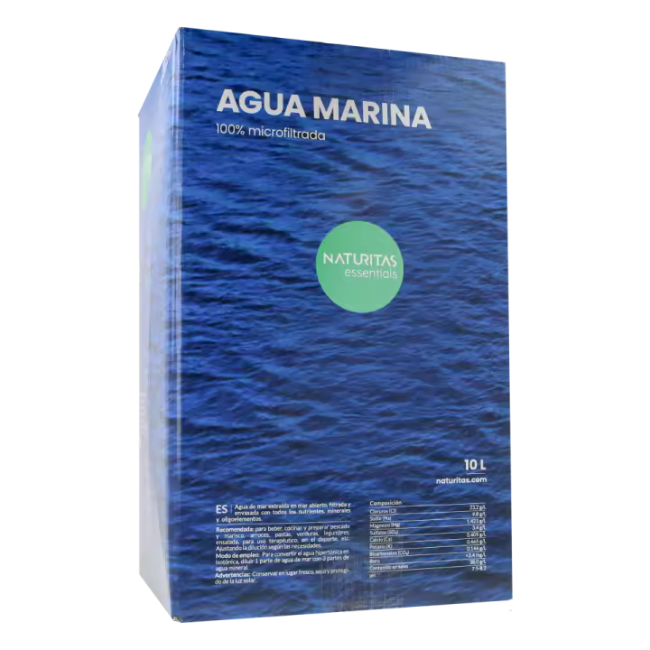 Agua Marina 10 L NATURITAS  100% Pura Ideal para beber y cocinar  Sin aditivos  Microfiltrada en frío | Rica en Minerales y Oligoelementos | - 1