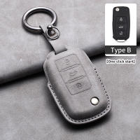 Funda De Leder Para Llave De Coche VW Volkswagen Golf 7 MK7 Tiguan MK2 Ateca Leon FR Ibiza Skoda Octavia Kodiaq Llavero De Cuero - details 5