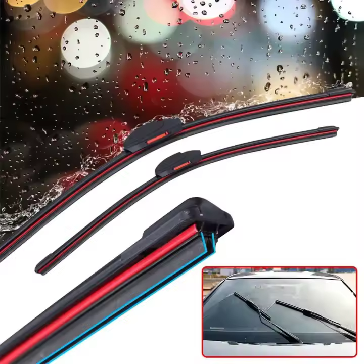 Limpiafocos Universales De Goma Suave U-Tipo Limpieza HD Bajo Ruido Tamaños Variados 14" a 24" Para Automóviles - 1