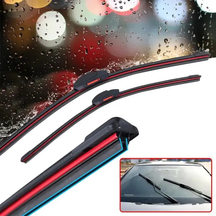 Limpiafocos Universales De Goma Suave U-Tipo Limpieza HD Bajo Ruido Tamaños Variados 14" a 24" Para Automóviles - 1