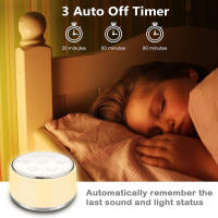Máquina De Ruido Blanca Para Dormir Con 7 Colores Luz Nocturna 34 Sonidos Soothing Y Timer Para Bebé De 0 a 24 Meses - details 1