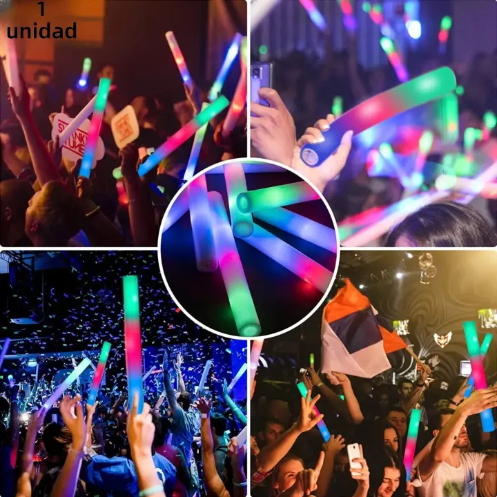 Lámparas De Foam LED Para Fiestas Suministros De Brillo Batones Luz up Glow in the Dark Para Bodas Raves Conciertos - 1