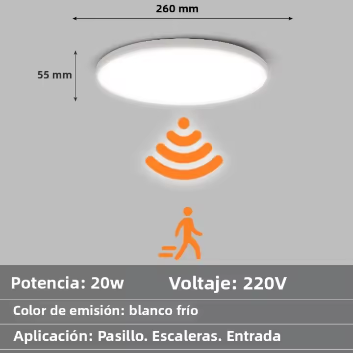 Lámpara De Techo LED Con Sensor De Movimiento IP44 Impermeable 220V 20W/30W Para Sala De Estar Pasillos Corredores Iluminación Moderna - 1