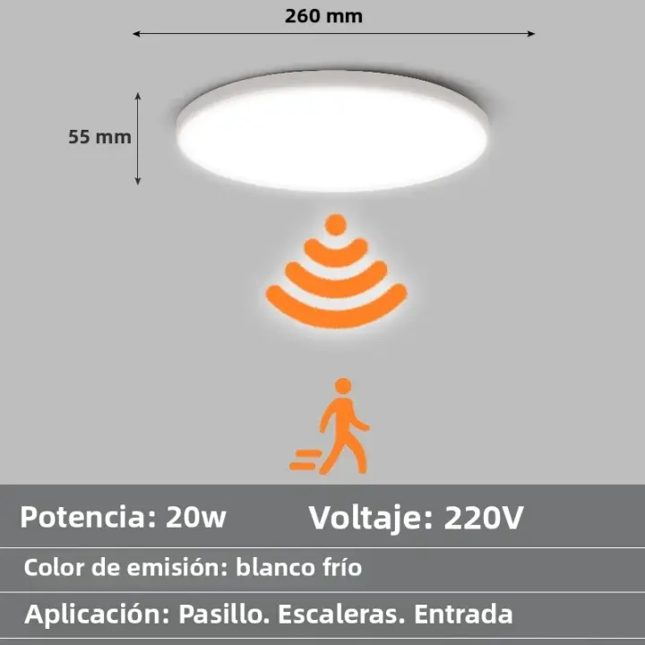 Lámpara De Techo LED Con Sensor De Movimiento IP44 Impermeable 220V 20W/30W Para Sala De Estar Pasillos Corredores Iluminación Moderna - 1