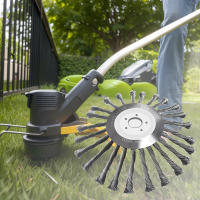Cepillo De Rueda De Acero De 10 Pulgadas Para Jardín Trimmer De Hierba Universal Eliminador De Maleza Y Rusticidad Para Motosierra - details 2