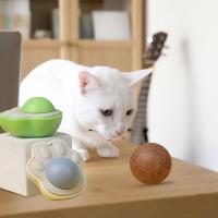 COTTECOTA- Juguete de menta para pegar en la pared, Bola Giratoria interactivo de Huella Hierba Gatera para MascotasBocadillos para gatos, suministros de limpieza de dientes para mascotas ,Juguetes para Gatos Pelota interactiva bola giratoria para lamer - details 7
