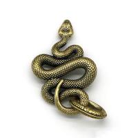 Collar De Encanto De Serpiente De Latón Para Hombres Retro Hecho a Mano Moda Llavero Animal Cobrera Multiherramienta Bolso Colgante Joyería - details 3
