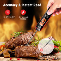 Termómetro Digital Instantáneo TempPro IC6030 Para Cocinar Hornear Asar Con Pantalla Retroiluminada Longitud De Punta De Acero Inoxidable 4.72 Pulgadas - details 0