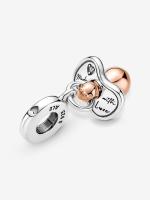 Pandora - Charm Colgante de Chupete de Bebé-Plata de Lei, Baño de Oro Rosa de 14 K - details 1