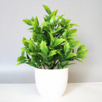 1PCS Decoración De Escritorio Con Plantas Artificiales Paisaje Bonsái Para Oficina Hogar Estante De Mesa Accesorios De Fiesta De Boda PVC - details 11